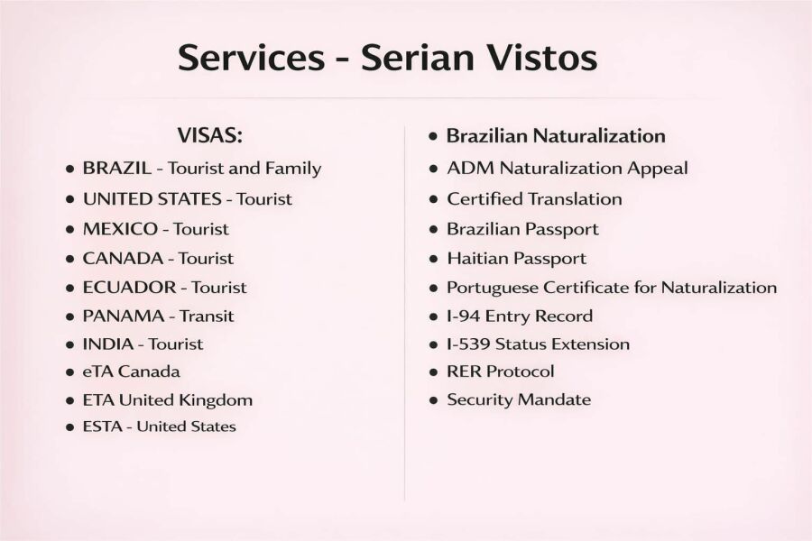 Contact Serian Vistos now.